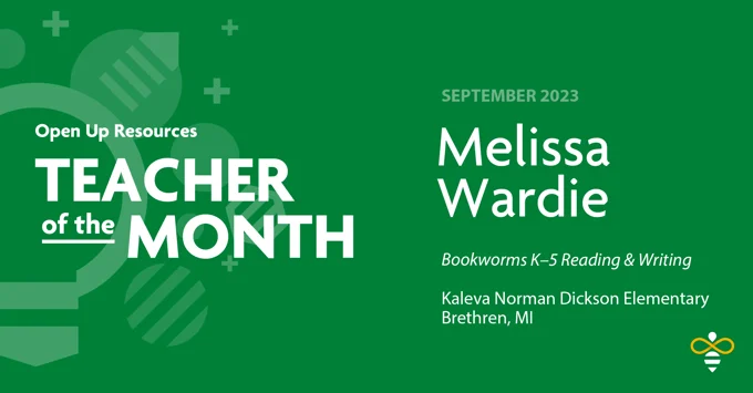 Wardie Selected as National Teacher of the Month for September 2023